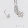 CLUM SAKURA FLOWER FIVE PETAL FLOWER POLISH 316L SURGICAL STEEL L-SHAPE NOSE RING